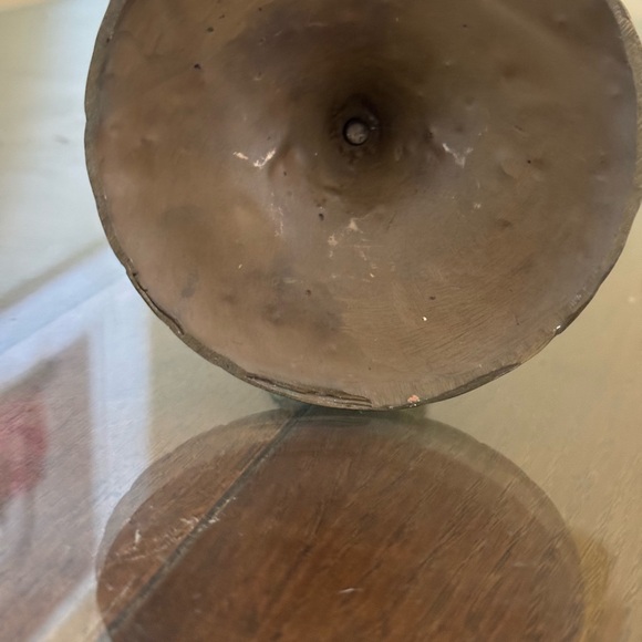 Art Nouveau Green and Brass Candlesticks - Picture 6 of 7